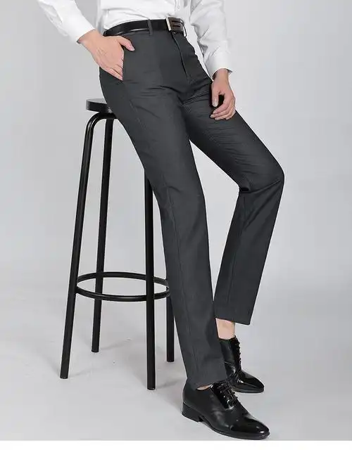 春夏季西裤男款青年韩版潮流修身西服裤子男士夏天薄款职业西装裤