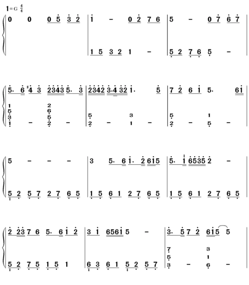 【音乐】梁祝-钢琴双手简谱