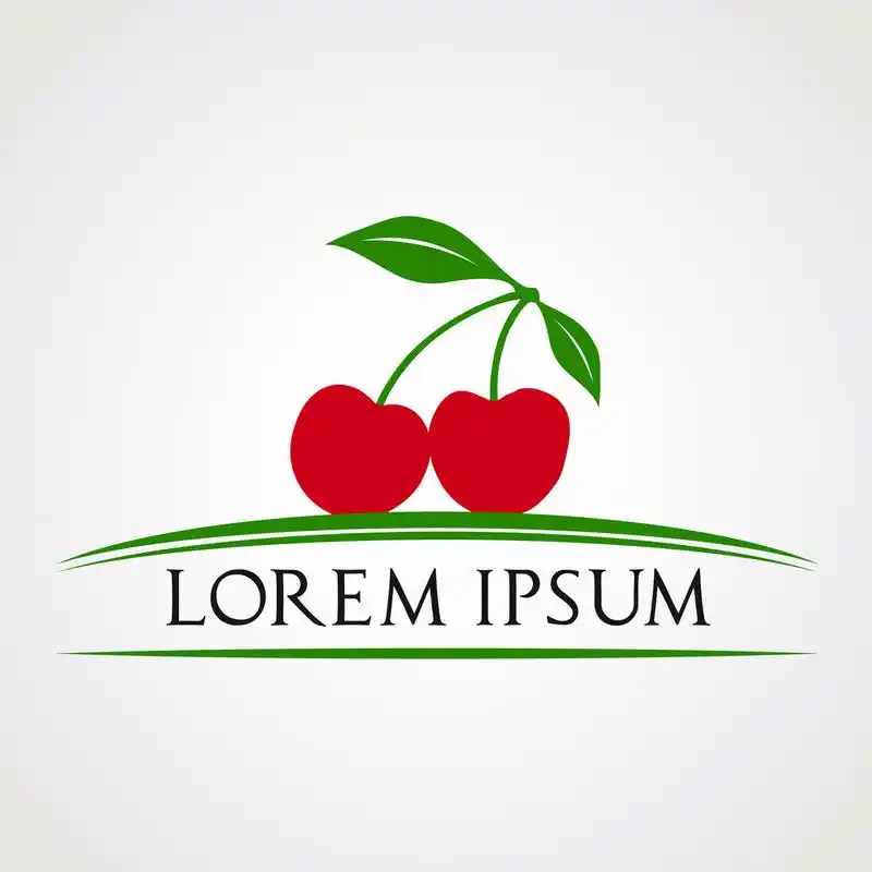 樱桃的符号.矢量图.