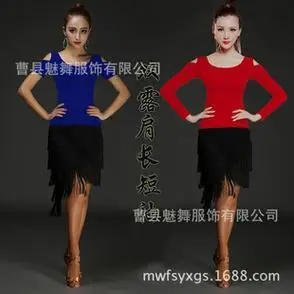 拉丁舞服装夏女成人练习新款舞蹈拉丁舞流苏裙套装广场交谊舞演出