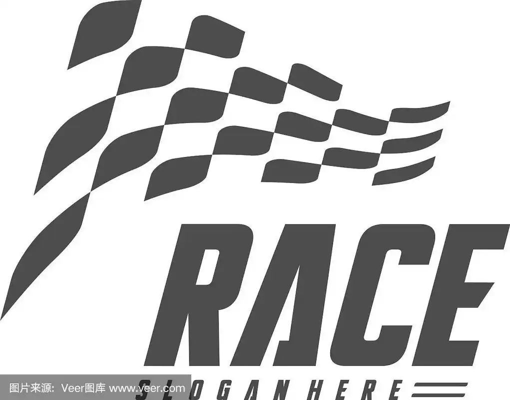 赛车旗设计理念图标速度旗简单