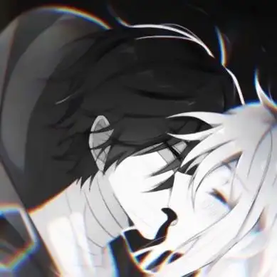 黑白动漫丧系情头 高清好看的黑暗系很丧的头像情头_情侣头像_美头网