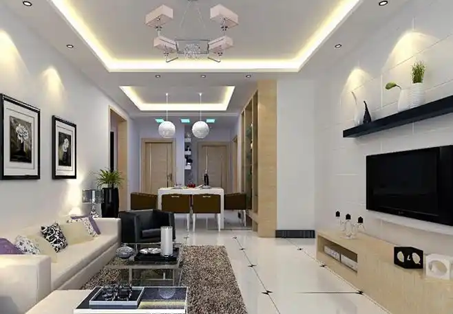 26款简约风客厅吊顶 大气时尚