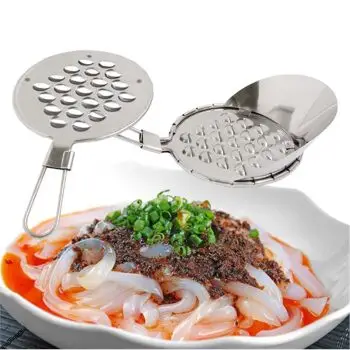 刮凉粉刮子旋子 家用大孔凉粉刮刮凉皮 不锈钢凉粉刀 切凉粉工具 凉粉