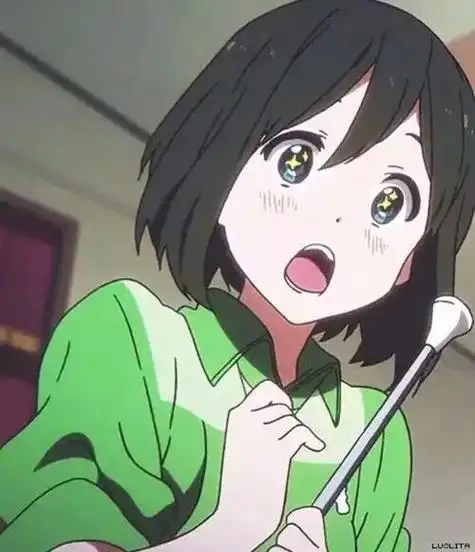 法好画风好评可爱星星眼短发黑吹响吧上低音号动漫二次元头像女头萌