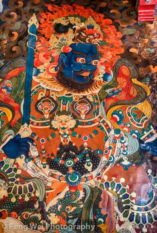 布达拉宫四大天王壁画