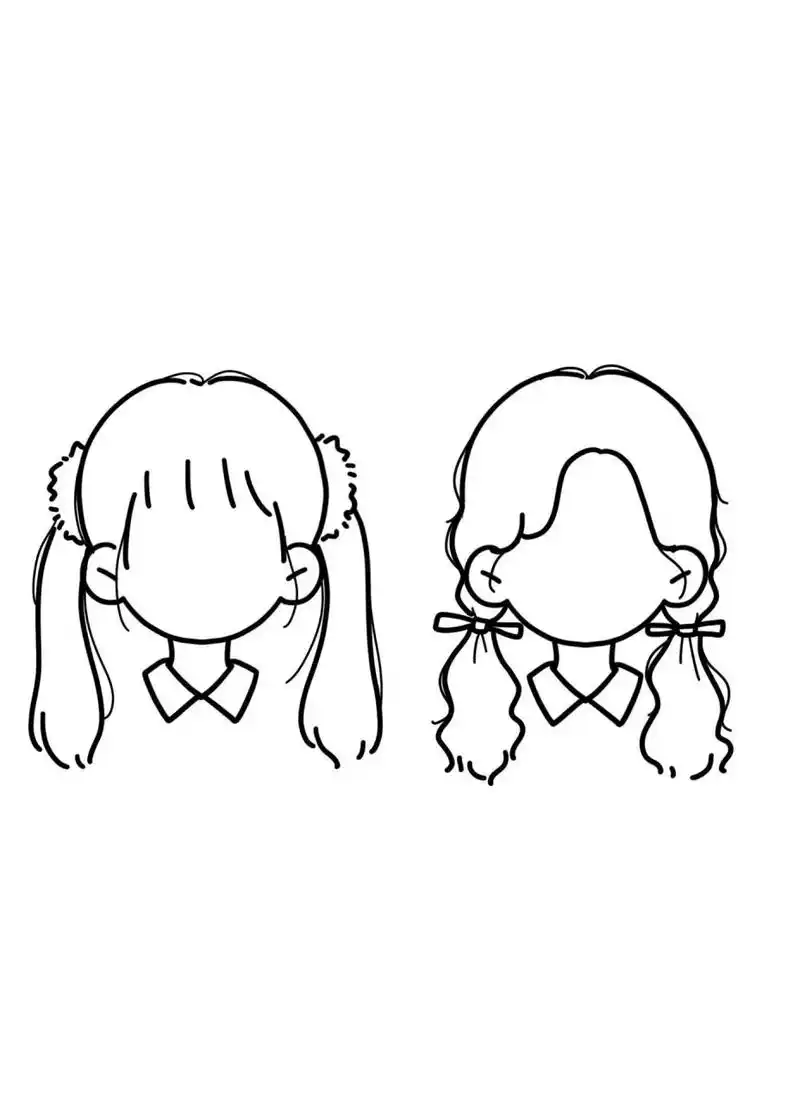 双马尾女生发型