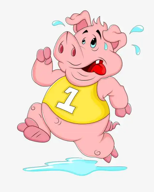 运动小猪png素材