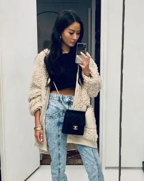 酷爱黑色,台湾时尚名媛孙芸芸的黑色帅气穿搭