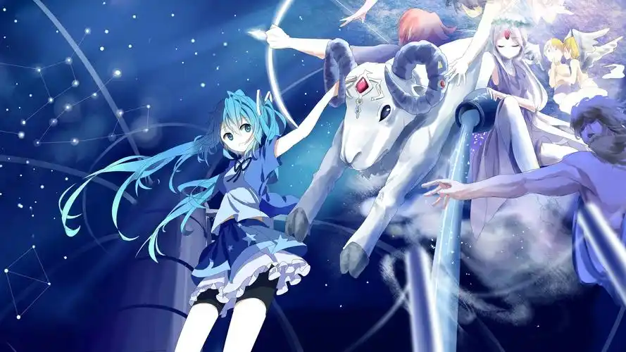星座羊女神女孩微笑vocaloid初音未来4k壁纸壁纸