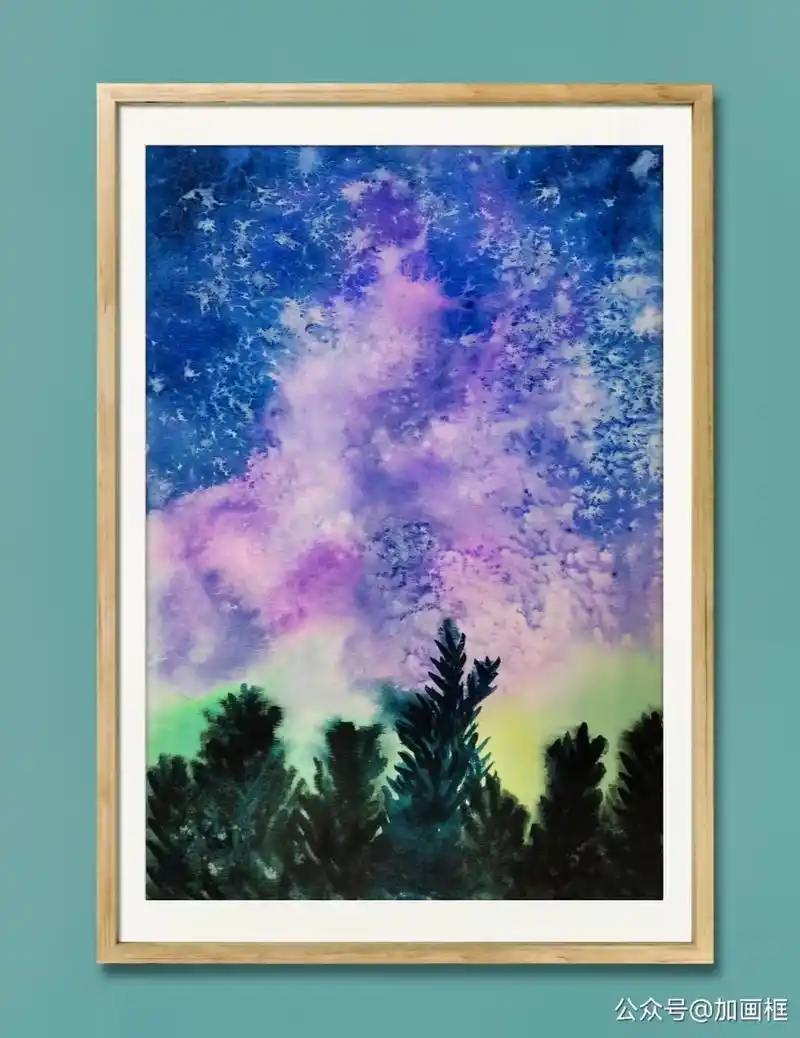 7岁孩子的水彩星空画