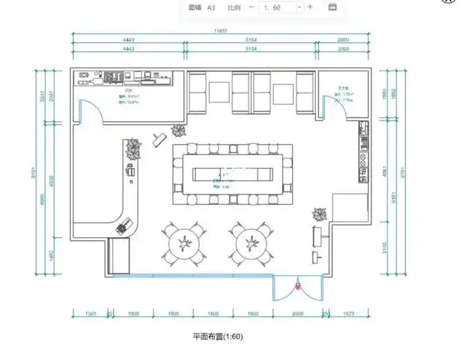 咖啡厅的平面图