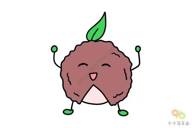怎样画荔枝简笔画