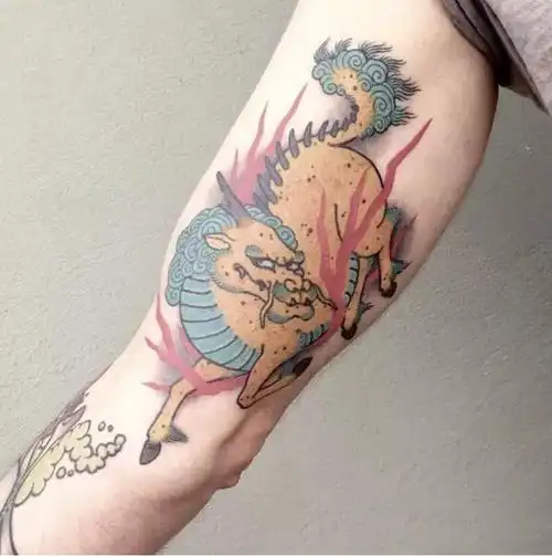 中国风麒麟纹身图案麒麟刺青图片6