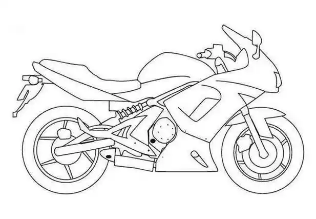幼儿简笔画摩托车的画法 简笔画图片大全-普车都