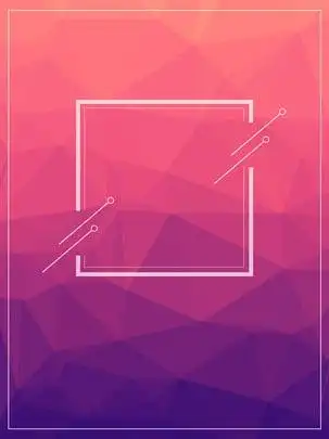 纯红色蓝色渐变低聚边框背景 , 渐变色, 多边形, 低多边形 背景图片