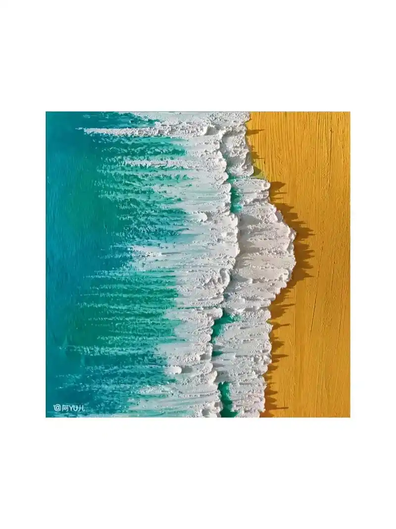 【油画棒】新手看了都说简单的海浪98.