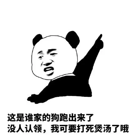 这是谁家的狗跑出来了,没人认领,我可要打死煲汤了哦 - 斗图撕逼怼人