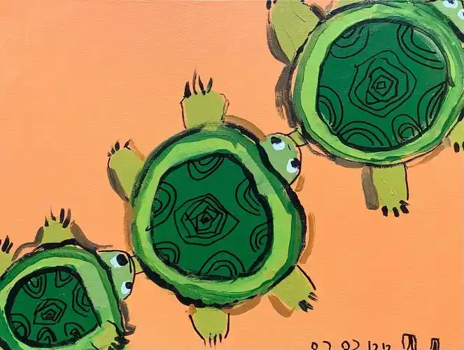 小乌龟儿童绘画