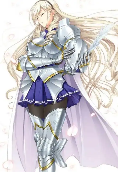 求一种酷酷的动漫女生头像.最好是身穿银色盔甲的!