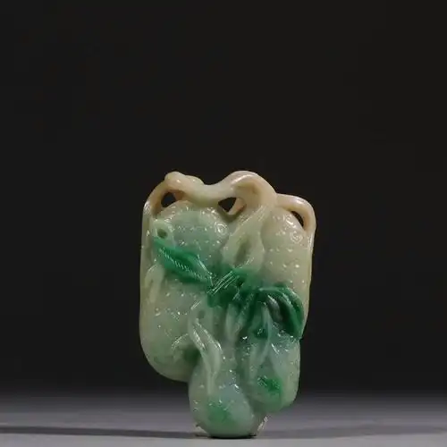 清代 老翡翠摆件,牌子,挂件