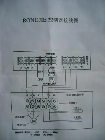 谁有工厂大门自动伸缩门控制接线原理图
