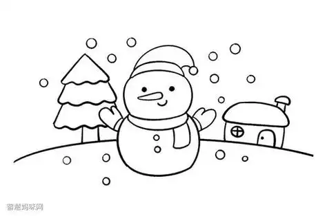 我爱图画课11儿童简笔画雪花雪人