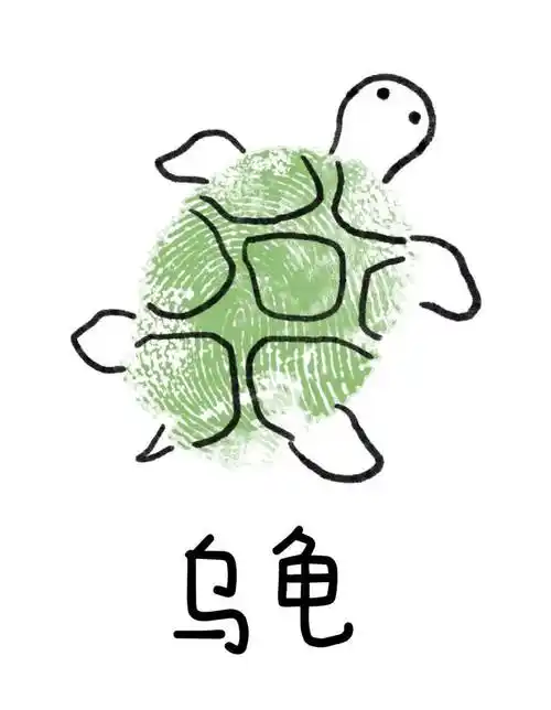 简笔画可可爱爱的手指印画跟小朋友一起学起来吧