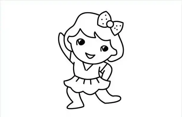 幼儿女孩的简笔画