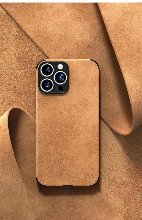 手机壳新款小羊皮iphone14pro镜头全包硅胶防摔套pro感男网红女皮纹