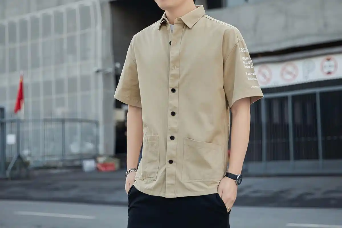 男士穿搭分享 #工装衬衫  这 - 抖音