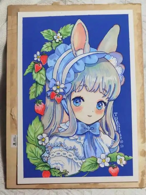 日常绘画兔小姐漫画含线稿临摹