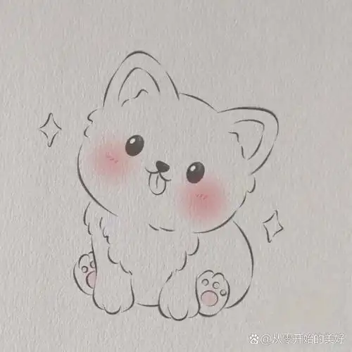 可爱小狗简笔画(1)