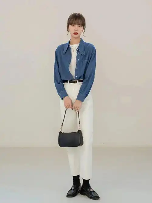 牛仔衬衫搭配参考