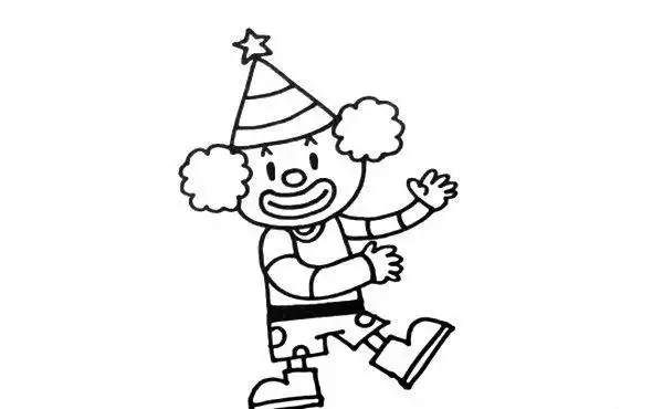 马戏团的小丑怎么画_简笔画教程_简笔画大全