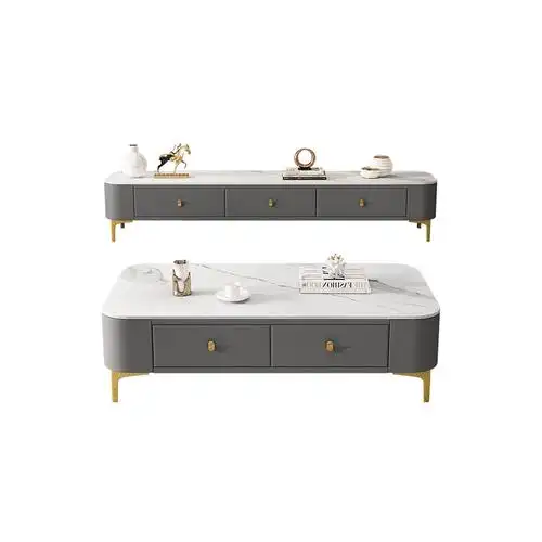 岩板电视机柜现代简约客厅家用大小户型2023年新款茶几电视柜组合