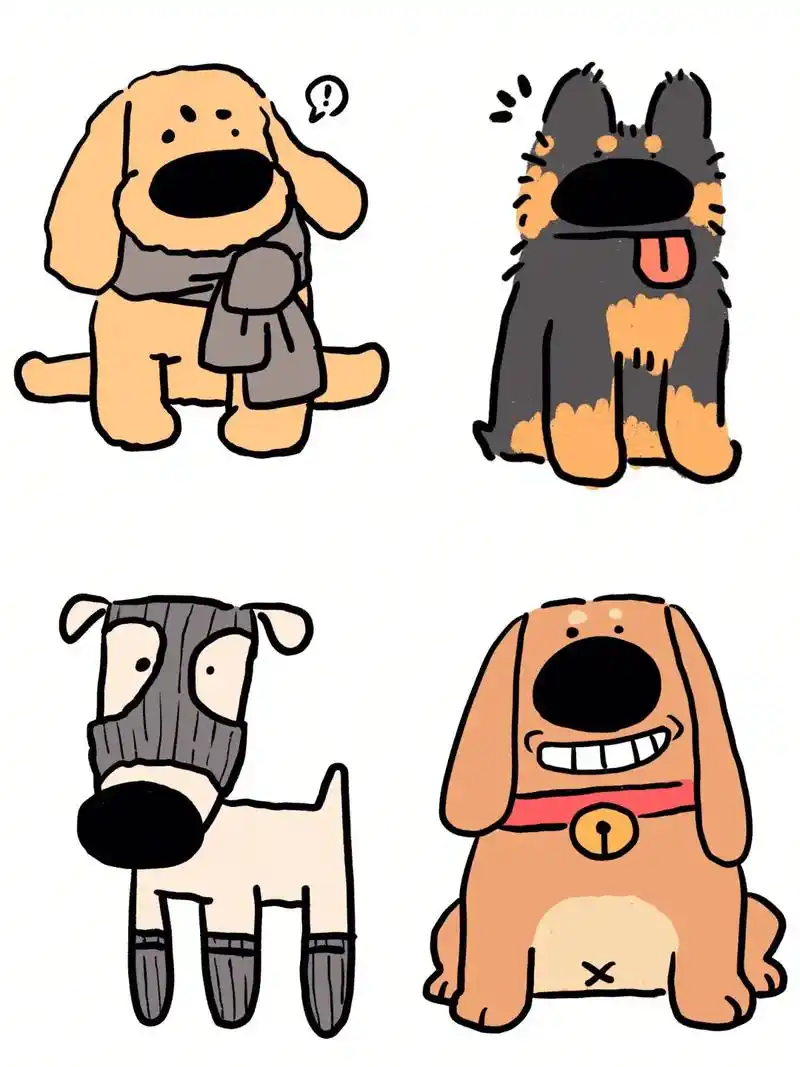 保存起来你家小狗肯定喜欢#小狗 #卡通头像 #多人团头 - 抖音