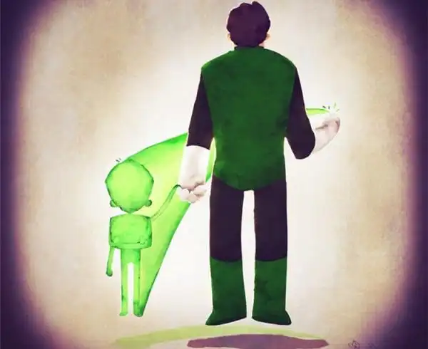 领孩子上学的超人英雄们