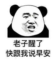 老子醒了,快跟我说早安_表情包_斗图图片