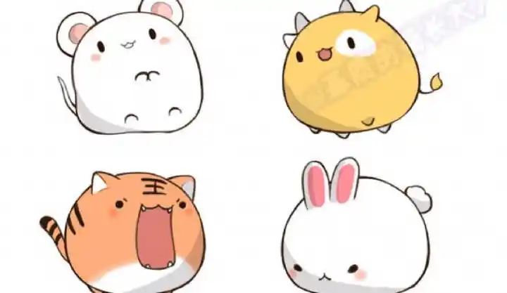 可爱的十二生肖小动物q版