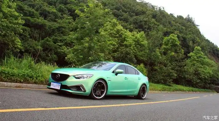 年轻就要有激情-马自达阿特兹改装 全车改色薄荷绿