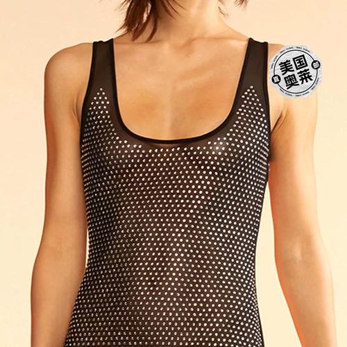 cynthia rowley黑色北极星水晶坦克 - 黑色 【美国奥莱】直发