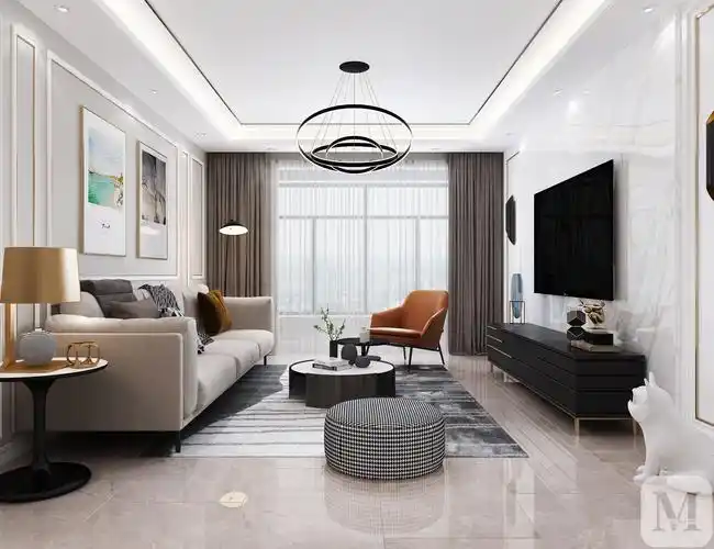 3万68㎡简约二房装修现代轻奢,彰显出高端的生活方式