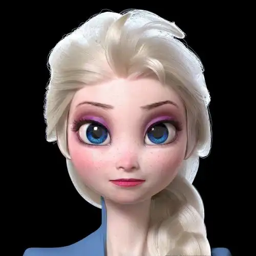 冰雪奇缘艾莎公主头像练习