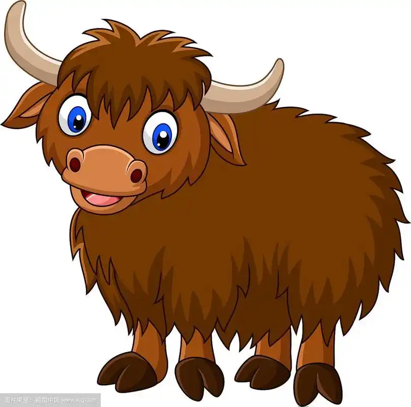 卡通快乐牦牛