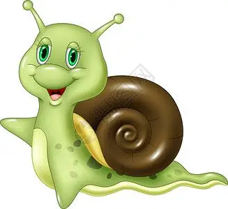 可爱的卡通漫画蜗牛图片素材