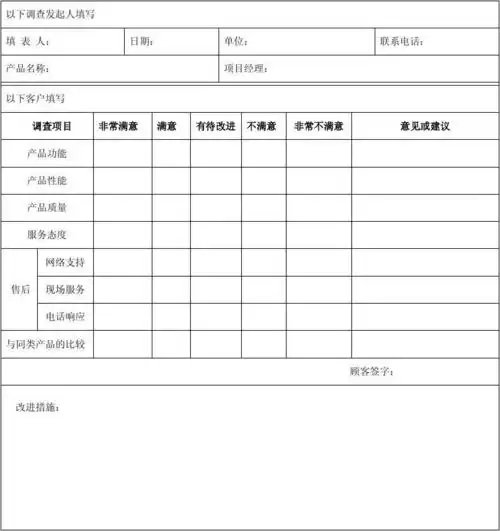 (项目简称)-sm-客户满意度调查表