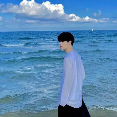 男生头像海边男头三色堇儿禁盗