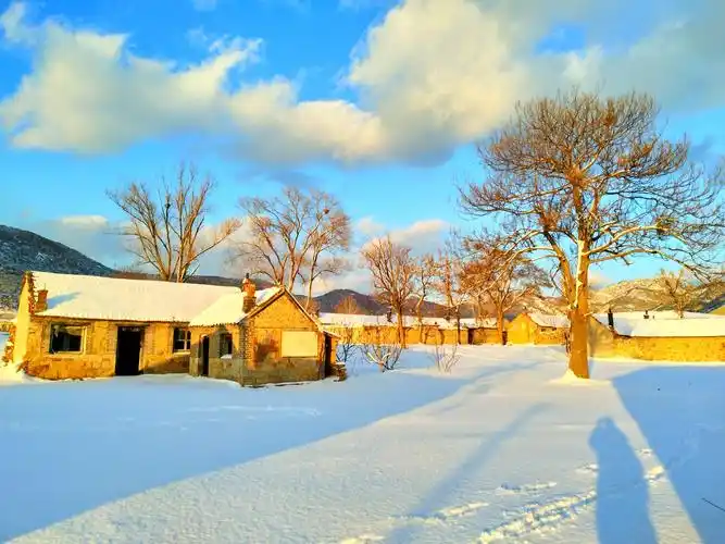 山东最美村庄,突遇大雪,变成了白色的"童话世界"