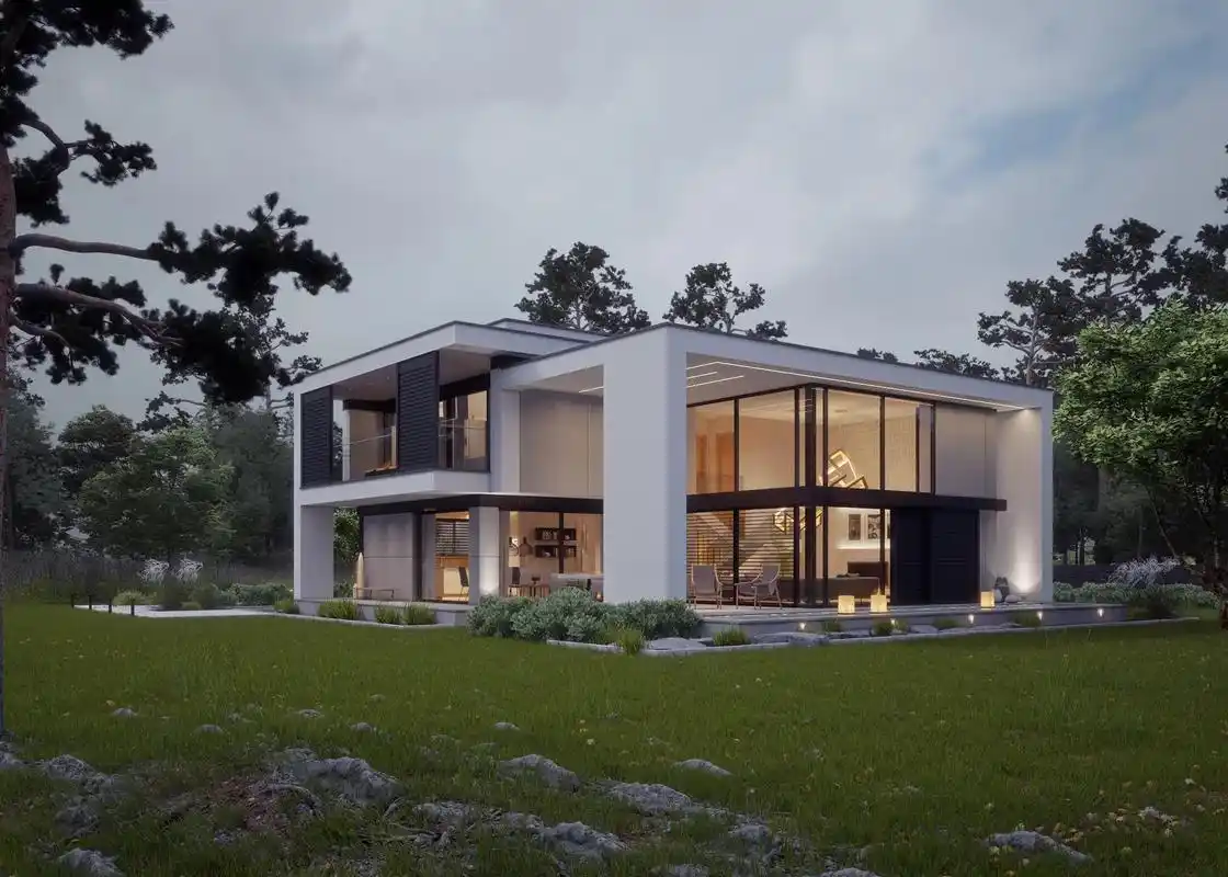 极简占地120平现代风别墅